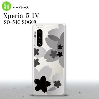 Xperia 5 IV Xperia5 IV スマホケース 背面ケース ハードケース 花柄 サクラ A 黒 2022年 10月発売 nk-xp54-051