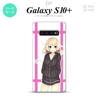 SC-04L SCV42 Galaxy S10+ スマホケース ハードケース 女の子 B ピンク メンズ レディース nk-s10p-1327