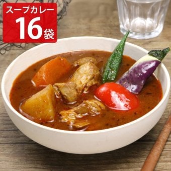 北海道 鶏肉と野菜のスープカレー 16袋 カレー レトルト レンチン 温めるだけ スープカレー