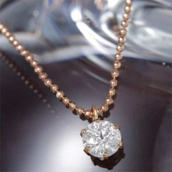 ネックレス レディース 一粒 ダイヤモンド 0.4ct K18PG ピンクゴールド 18金 ペンダント 4月 誕生石 ジュエリー ギフト プレゼント 記念日