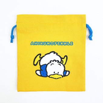サンリオ あひるのペックル サガラ刺繍巾着 レトロ サンリオキャラクターズ5 Sanrio