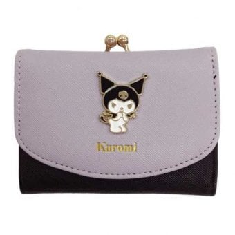 クロミ 財布 がま口 ミニ財布 レディース キャラクター グッズ 小物入れ 小銭入れ 合皮 バイカラー おしゃれ 大人 可愛い サンリオ ミニウォレット コンパクト ギフト プレゼント サンリオ正規ライセンス品