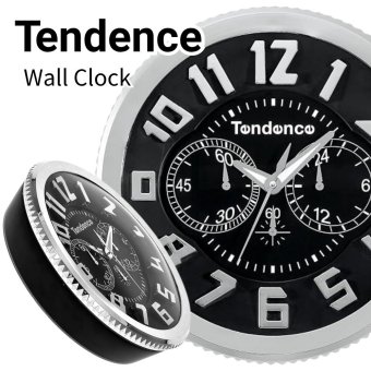 テンデンス 壁掛け時計 ウォールクロック 36cm ブラック 大型 3D 立体 インデックス TENDENCE WALL CLOCK クオーツ おしゃれ インテリア プレゼント ギフト 成人 卒業 入学