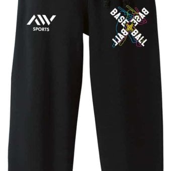 野球 スウェットパンツ メンズ レディース 裏パイル スエット ルームウェア スポーツ ジャージ 綿100 長スボン 名入れ おしゃれ 文字入れ無料 「ネオンスタイルのクロスBASEBALL」 アートワークスコウベ 【送料無料】