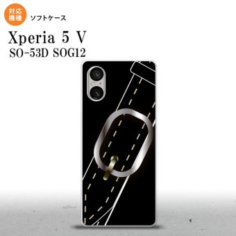 Xperia 5V Xperia 5V スマホケース 背面ケースソフトケース ベルト 黒 2023年 10月発売 nk-xp55-tp326