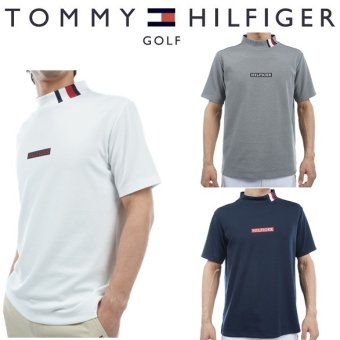 トミーヒルフィガー ゴルフ メンズ ボックスロゴ 半袖モックネックシャツ TOMMY HILFIGER GOLF THMA412 春夏モデル お誕生日祝い お祝い 記念品 お父さん 父の日 彼氏 男性 30代 40代 50代 60代  還暦祝い 敬老の日 人気プレゼント プレゼント