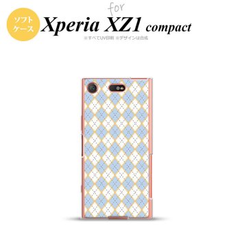 【SO02K】【スマホケース/スマホカバー】【エクスペリア XZ1】SO02K スマホケース Xperia XZ1 Compact SO-02K カバー エクスペリア XZ1 アーガイル 青×グレー nk-so02k-tp1413【メール便送料無料】
