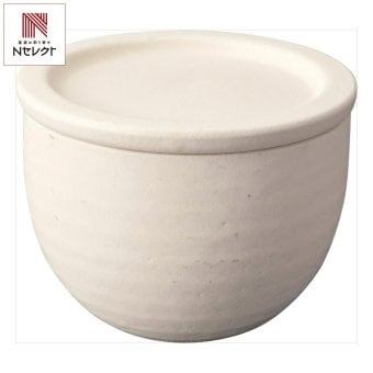 信楽焼 ハングアウト ライスコンテナ ホワイト 600mL おひつ 陶器 信楽焼容器 ごはん保存容器【北海道・沖縄県・離島 配送不可】