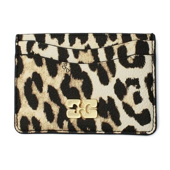 ガニー GANNI カードケース カードホルダー 薄型 B3010076-859 Bou Card Holder レディース アーモンドミルク（レオパード） 海外正規品