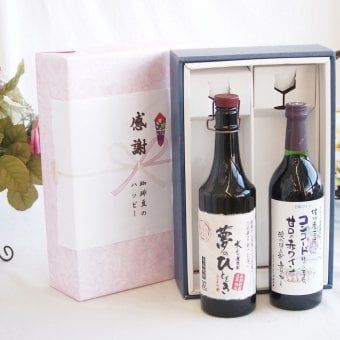 感謝の贈り物ボックス プレミアムな長期熟成麦焼酎と国産ワインセット(酸化防止剤無添加 信州コンコード赤ワイン 甘口(長野県)720ml夢のひととき長期貯蔵5年熟成麦焼酎(大分県)720ml