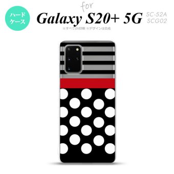 SC-52A SCG02 Galaxy S20+ 5G スマホケース ハードケース ドット ボーダー 黒 メンズ レディース nk-s20p-354
