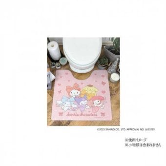 サンリオ トイレマット PVC 55×60cm キャラクター グッズ 拭ける 撥水 抗菌 防臭 トイレタリー 洗濯不要 おしゃれ かわいい ハローキティ マイメロディ クロミ シナモロール ポムポムプリン ギフト サンリオ正規ライセンス品