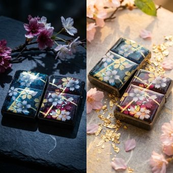 職人の手作り！和柄ペアzippo『帆』名入れ 送料無料 和風 桜 工芸 ハンドメイド ジッポ ライター 喫煙具 電子タバコ アイコス イルマ ギフト プレゼント