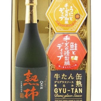★ 送料無料 ★ 八千代伝 熟柿 ( やちよでんじゅくし ) かめ壷仕込み   25度 720ml ＋ 人気のディップソース2種と缶詰おつまみのセット【 9460 】【 芋焼酎・おつまみセット 】【 ハロウィン 贈り物 ギフト プレゼント 誕生日 結婚のお祝い 】