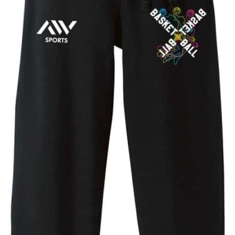 バスケ スウェットパンツ メンズ レディース 裏パイル スエット ルームウェア スポーツ ジャージ 綿100 長スボン 名入れ おしゃれ 文字入れ無料 「ネオンスタイルのクロスBASKETBALL」 アートワークスコウベ 【送料無料】