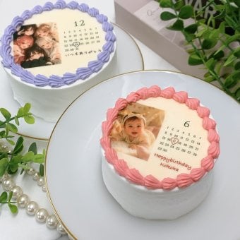 【選べる9色】お好みの写真で作るカレンダーケーキ【写真ケーキ】【プリントケーキ】【オーダーケーキ】【宅配】【記念日に】3号4号5号6号
