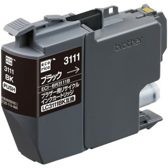 【推奨品】エレコム ECI-BR3111B-2P エコリカインク BROTHER LC3111BK-2PK BK2個パック ブラック