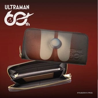 ウルトラマン 60周年記念 本革 長財布 um-001 送料無料ラウンドファスナー 牛革 ヌメ革 財布 インクジェットプリント メンズ レディース ウルトラマンデザイン 札入れ 小銭入れ カード収納 