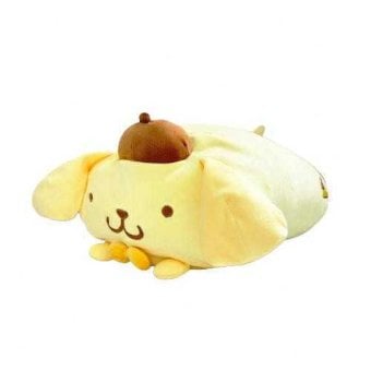 【11月10日入荷分予約受付中】 ポムポムプリン クッション もっちもち 寝そべり サンリオ キャラクター グッズ ぬいぐるみ 抱き枕 インテリア 癒し かわいい ギフト プレゼント 34202435 サンリオ正規ライセンス品