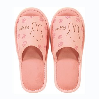 ミッフィー miffy スリッパ ラインフラワー ピンク キッチン