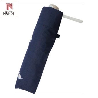 50cm 耐風式軽量UV加工付ミニ傘 シルエットキャット 傘 軽量設計 耐風傘 折りたたみ 紫外線対策【北海道・沖縄県・離島 配送不可】