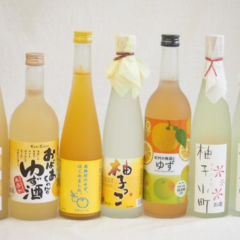 黄金色の一滴柚子7本セット(柚子小町7%(長崎県) 柚子小町S7%(長崎県) 大分県産ゆず100% 小野屋のゆず6% 柚子っこ7%(愛知県) 馬路村のゆず、はじめました。ゆず梅酒7% 国産ゆず100％おばあちゃんのゆず酒 7度 紀州の梅酒とゆず12度)