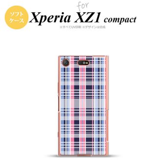 【SO02K】【スマホケース/スマホカバー】【エクスペリア XZ1】SO02K スマホケース Xperia XZ1 Compact SO-02K カバー エクスペリア XZ1 チェックB ピンク青 nk-so02k-tp440【メール便送料無料】