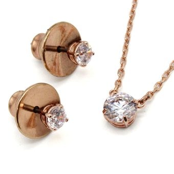 スワロフスキー swarovski ネックレス ピアス セット アクセサリー 5616233 Stilla ステラ スタッドピアス ペンダント レディース ローズゴールド 海外正規品