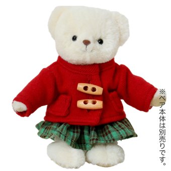 【10月13日発売予定】 [6点までメール便可] ぬいぐるみ用 服 2点セット スカート カーディガン ニット ぬい服 クリスマス 推しぬい ぬい活 推し活 ぬいぐるみの服 人形 おしゃれ 可愛い 誕生日プレゼント 着せ替え おままごと 女の子 男の子 テディベア くま おもちゃ おしゃれこぐま 冬 コスチューム 身長12cm(4S)用 TBニットカーデRE 778101