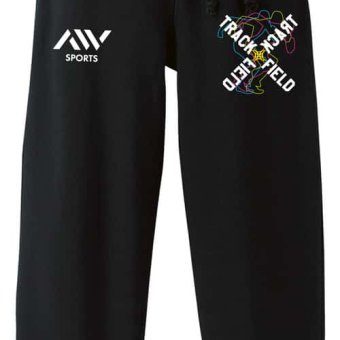 陸上競技 マラソン ランニング スウェットパンツ メンズ レディース キッズ 裏パイル スエット ルームウェア スポーツ ジャージ 綿100 長スボン 名入れ おしゃれ 文字入れ無料 「ネオンスタイルのクロスTRACK&FIELD」 アートワークスコウベ 【送料無料】
