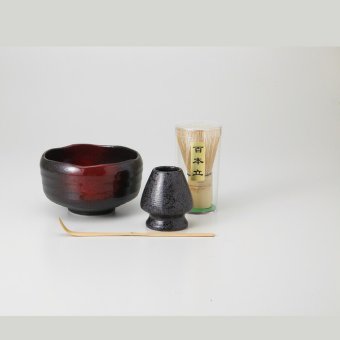 Japan 極 赤吹天目 抹茶揃 陶器 美濃焼 やきものの里から、暮らしを贈ります。　ギフト 食器 セット テーブルウェア