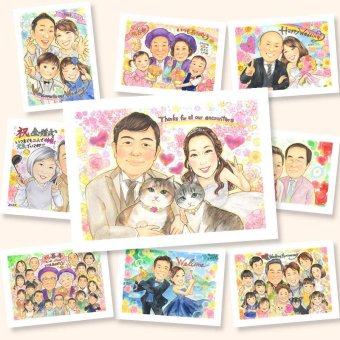 結婚の記念に、写真を送るだけで、あたたかな似顔絵に。修正無料で、納得しながら進められます。 ギフト サンクスボード 似顔絵 名入れ 贈り物 手描き プレゼント 結婚 感謝 婚礼 挙式 結婚式 新婦 新郎 名入れ 修正無料 下書き確認 サプライズ かわいい 似てる 一生もの 一生もの 披露宴 入籍 結婚式 初任給 オーダーメイド 引っ越し ウェディングギフト メモリアルギフト 傘寿祝い 結婚祝い