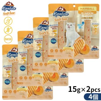 Kaniva カニワ ソフトバー 猫用おやつ パンプキン 15g×2Pcs×4個