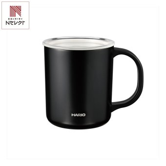 ハリオ セラミックコーティング 真空二重保温マグ 350mL ブラック マグカップ ステンレスマグ 保温保冷 カップ【北海道・沖縄県・離島 配送不可】