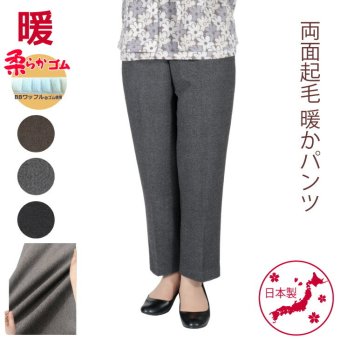 シニアファッション シニア 婦人服 高齢者 服 おばあちゃん プレゼント 両面起毛 70代 80代 冬 裏起毛 パンツ レディース あったか 柔らか ズボン 起毛 日本製 送料無料 人気 あったかパンツ 総ゴム S M L LL 3L 4L 5L 暖か 股下55cm 実用的 【9637】
