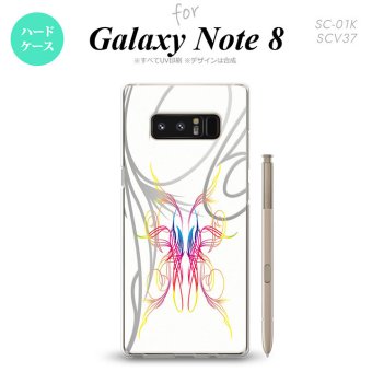 【SC01K】【スマホケース/スマホカバー】【ギャラクシー ノート8】SC01K スマホケース Galaxy Note8 SC-01K カバー ギャラクシー ノート8 ピンスト 白×グラデ1 nk-sc01k-1244【メール便送料無料】