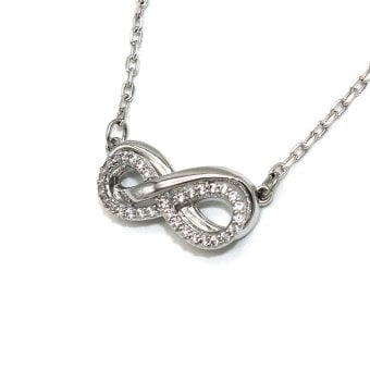 スワロフスキー swarovski ネックレス Hyperbola パヴェ インフィニティ 5687265 ハイパーボラ ペンダント アクセサリー レディース シルバー+ホワイト 海外正規品