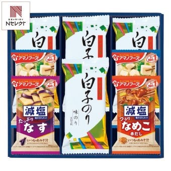 味之庵 アマノフーズ みそ汁 白子のり 詰合せ ギフトセット 計8点入 フリーズドライ 即席味噌汁 白子のり 味付け【北海道・沖縄県・離島 配送不可】
