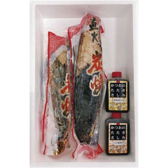 お歳暮・冬ギフト 鹿児島県 枕崎港 炭焼き鰹たたき2節 タレ付きセット (KT-2) ※送料無料(北海道・沖縄・離島への配送不可)