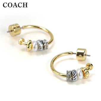 コーチ ピアス レディース ブランド COACH シグネチャー ロンデル チャーム スタッド 両耳用 581216TWO975 ゴールド アクセサリー