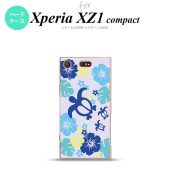 【SO02K】【スマホケース/スマホカバー】【エクスペリア XZ1】SO02K スマホケース Xperia XZ1 Compact SO-02K カバー エクスペリア XZ1 亀とハイビスカス 青 nk-so02k-1107【メール便送料無料】