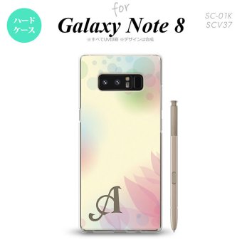 【SC01K】【スマホケース/スマホカバー】【ギャラクシー ノート8】SC01K スマホケース Galaxy Note8 ケース ギャラクシー ノート8 イニシャル ぼかし模様 黄 nk-sc01k-1592ini【メール便送料無料】