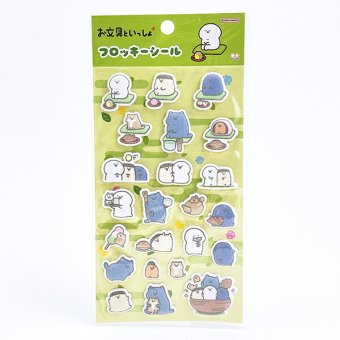 お文具といっしょ フロッキーシール (お茶) 文具