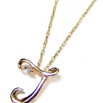 イニシャル ネックレス K18 ゴールド ダイヤモンド 0.01ct ペンダント アルファベット T 一粒ダイヤ レディース アクセサリー 18金 誕生日 プレゼント ギフト