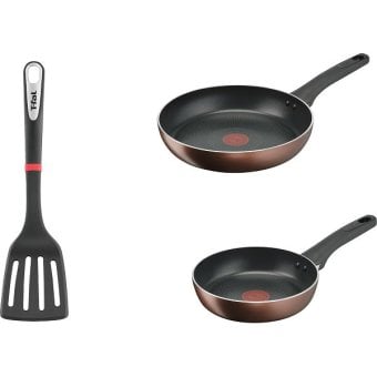 【直送】ティファール T-fal IHモカ 3点セット [26-0282-015] 15317 IH対応 ガス火対応 フライパン 20cm 26cm ターナー フッ素コーティング こびりつきにくい 耐久性 新生活 引越し祝い プレゼント 贈り物 ギフト