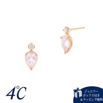 【無料ラッピング】  ヨンドシー 4℃ 4月誕生石 K18ピンクゴールド ピアス モルガナイト ダイヤモンド ブランド 正規品 新品 ギフト プレゼント 人気 おすすめ 誕生日 記念日 クリスマス 送料無料