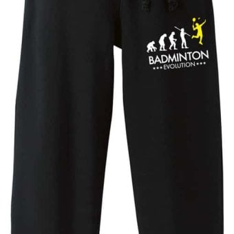 バドミントン スウェットパンツ メンズ レディース 裏パイル スエット ルームウェア スポーツ ジャージ 綿100 長ズボン 名入れ おしゃれ 文字入れ無料 「バドミントンエボリューション」 アートワークスコウベ 【送料無料】