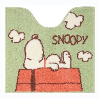 スヌーピー トイレマット ドッグハウス グリーン トイレ用品 SNOOPY