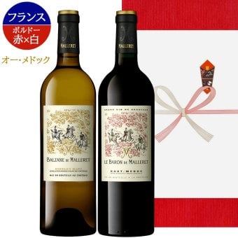 高級ワイン フランス BORDEAUX ボルドー 飲み比べセット 赤ワイン 白ワイン 2本 紅白ワイン フランス オー・メドック  メルロー ソーヴィニヨン・ブラン トワル・ド・ジュイ 750ml 2本 贈り物 プレゼント 熨斗包装 ギフト箱付 お祝い 会社 上司 送料無料