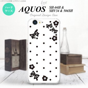 【506SH】【スマホケース/スマホカバー】【アクオス Xx3】506SH スマホケース AQUOS Xx3 506SH カバー アクオス Xx3 ドット・花柄(B) 白 nk-506sh-353【メール便送料無料】